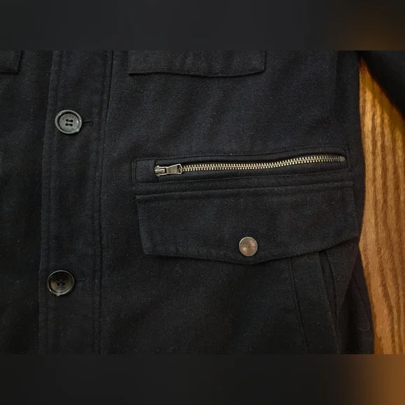 MICHAEL Michael Kors Wool Blend Military Field Lined Insulated Black Coa… - Picture 5 of 13